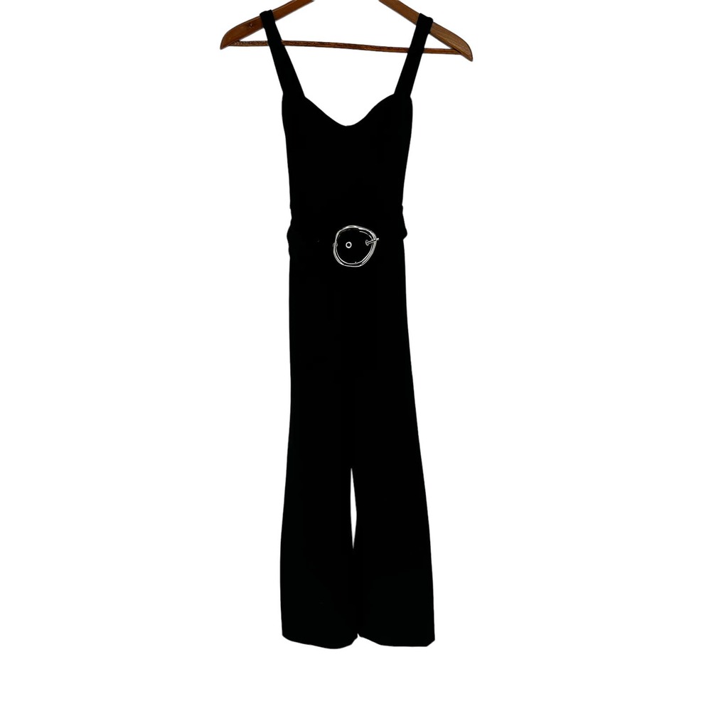 Staud Black Umbria Belted Jumpsuit - Picture 5 of 16